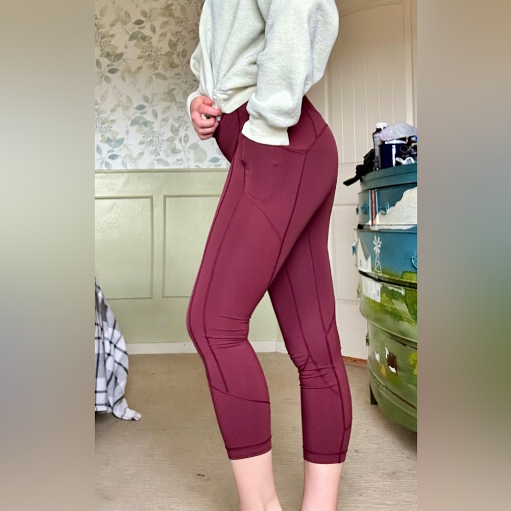 Lululemon Athletica Maroon Leggings - Picture 3 of 6